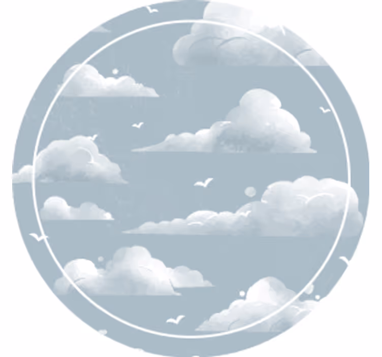 Coasters cloudy sky design - TenStickers