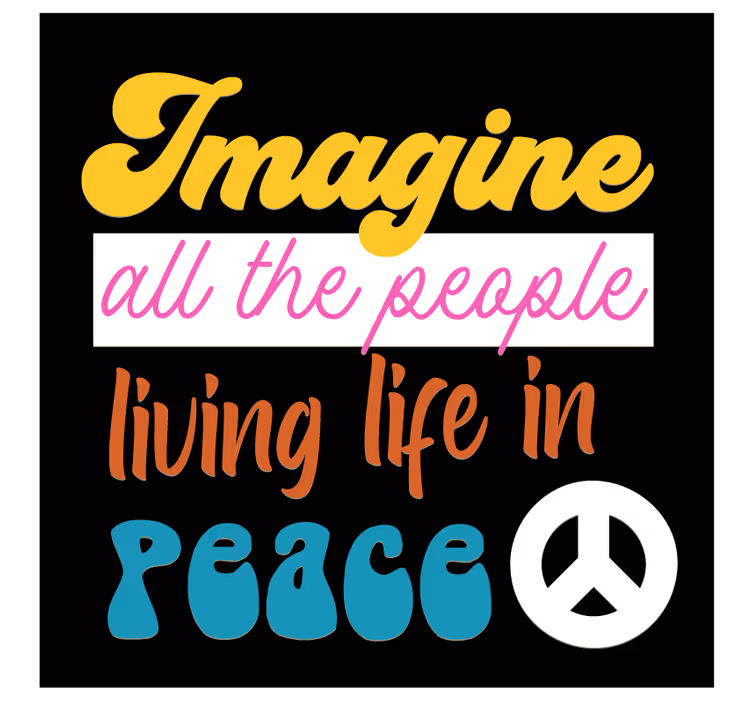 Text coasters for a serene life message - TenStickers