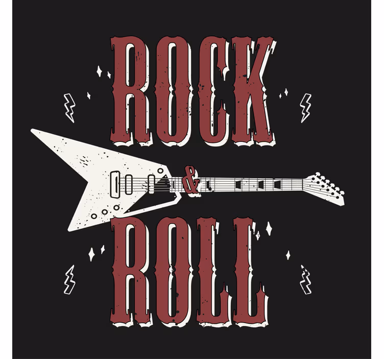 Guitar and music phrase text coasters - TenStickers