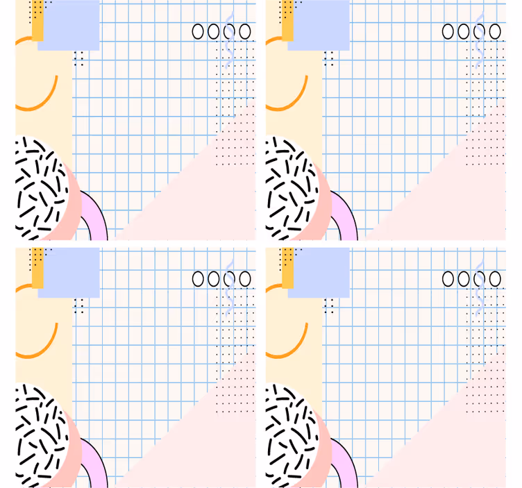 Modern coasters geometric patterned design - TenStickers