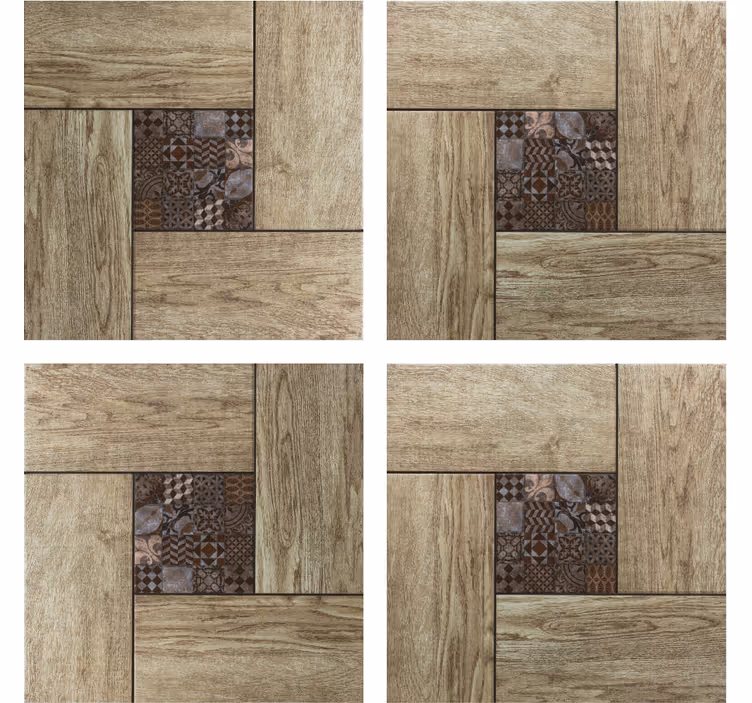 Tile coasters wooden texture design - TenStickers
