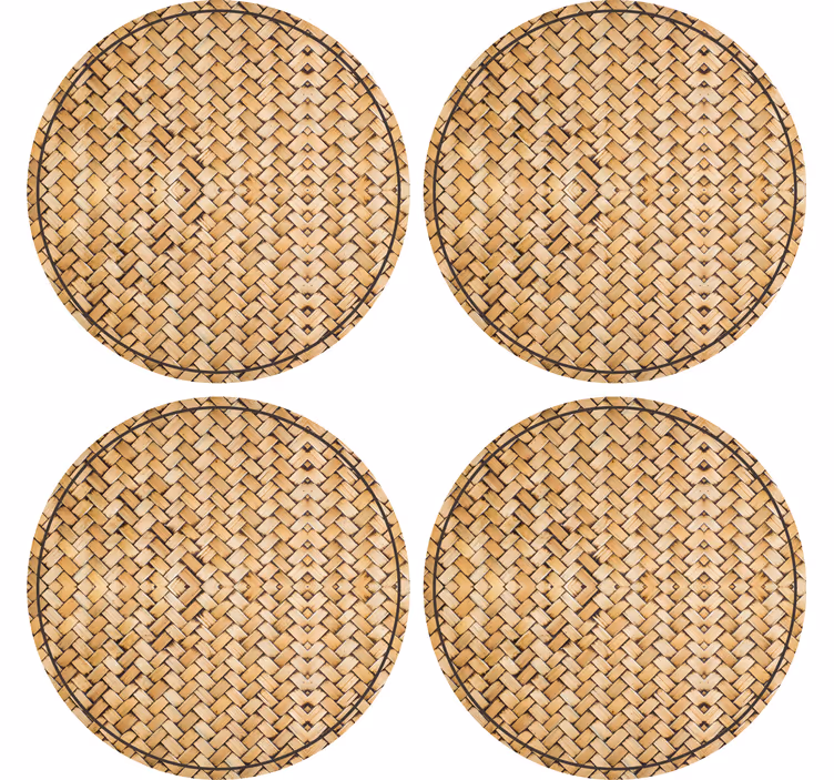 Coasters with textured circular design - TenStickers