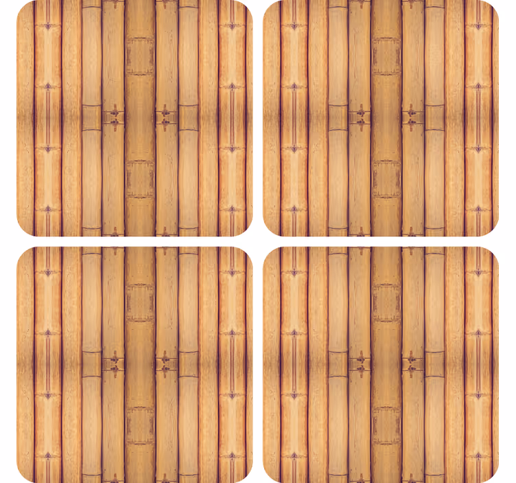 Bamboo textured surface coasters - TenStickers