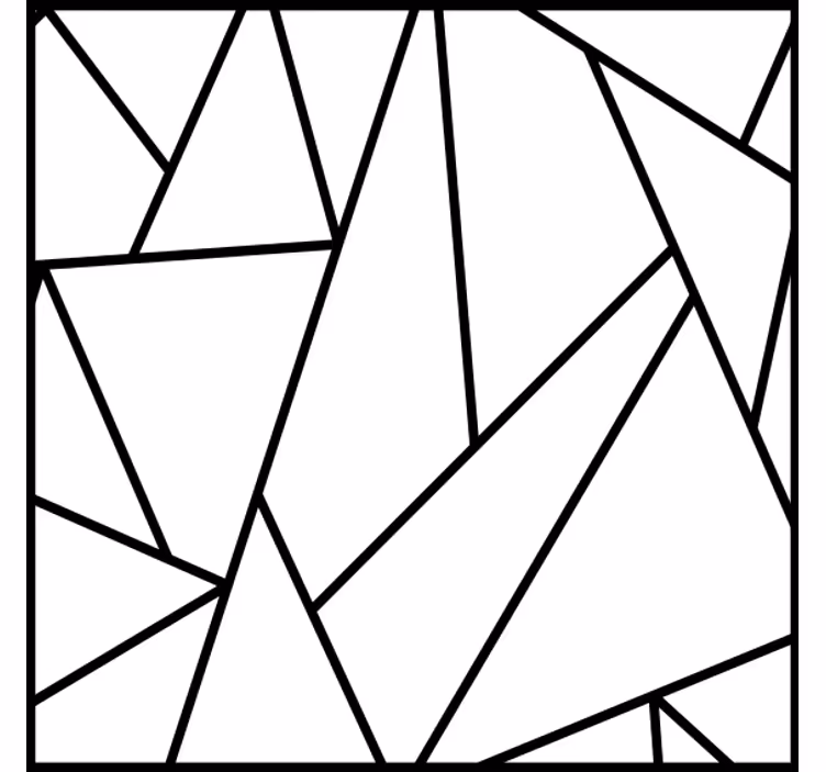 Geometric black lines coasters - TenStickers