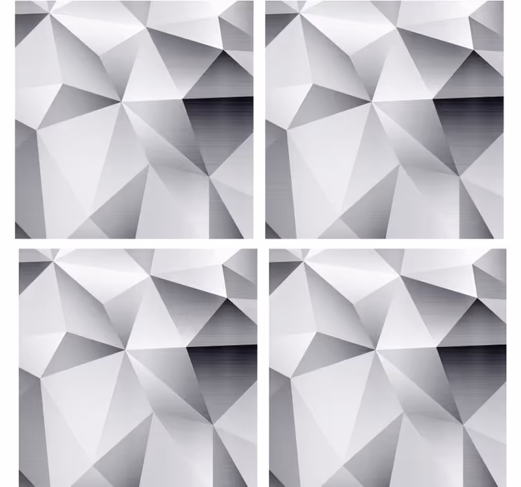 Coasters with geometric metallic design - TenStickers