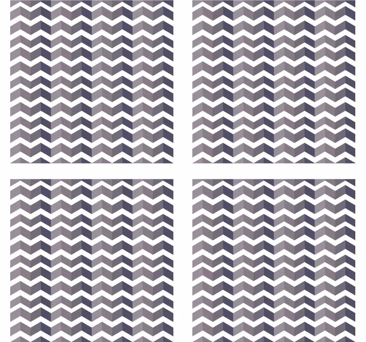 Chevron pattern motif coasters - TenStickers