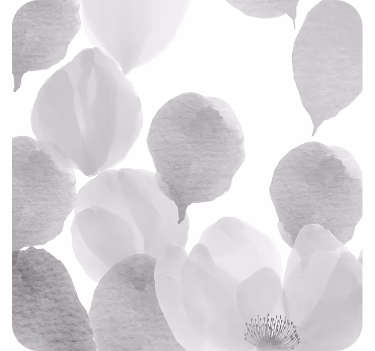 Soft gray petals coasters - TenStickers
