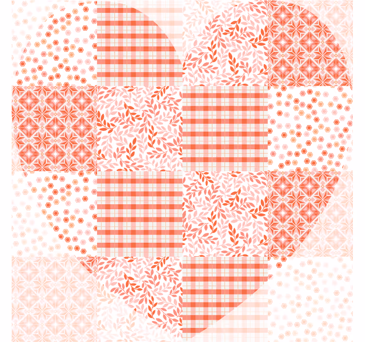 Christmas coaster heart pattern quilt - TenStickers