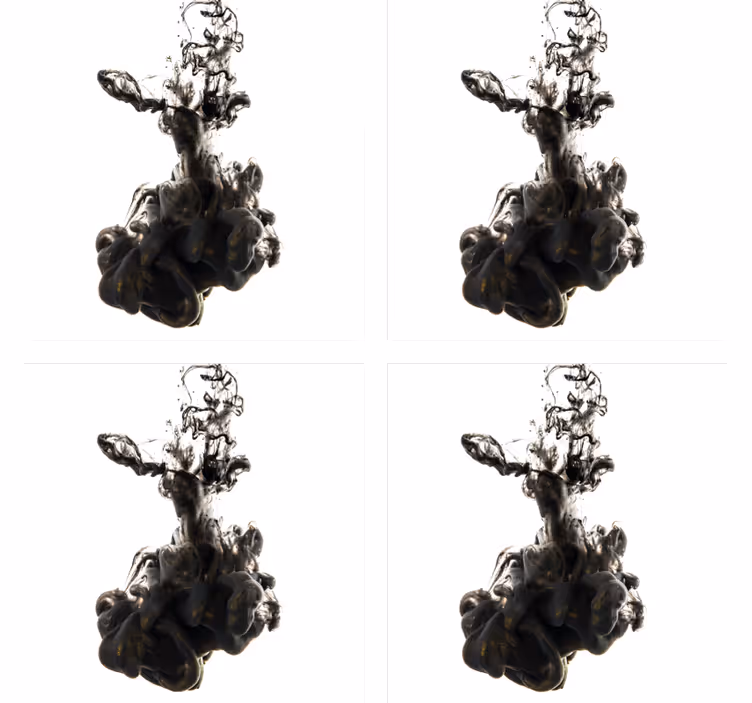 Fluid black ink swirl coasters - TenStickers