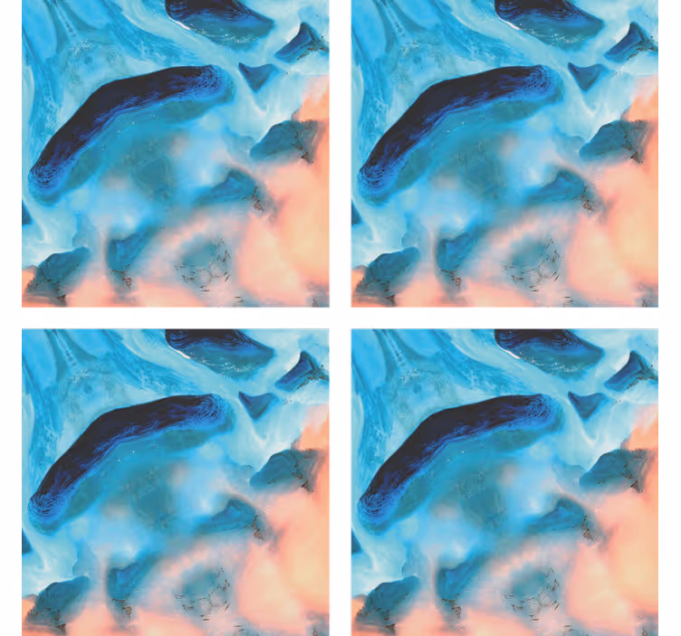 Blue marble paper texture coaster - TenStickers
