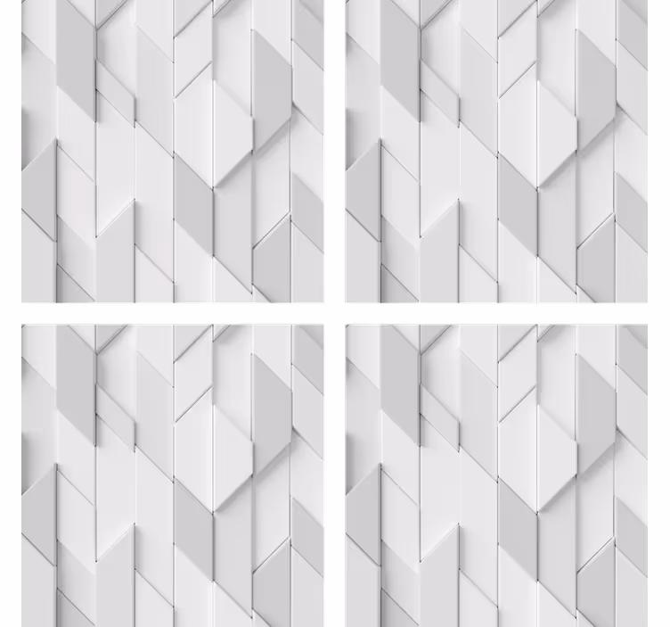 Coasters with geometric relief design - TenStickers