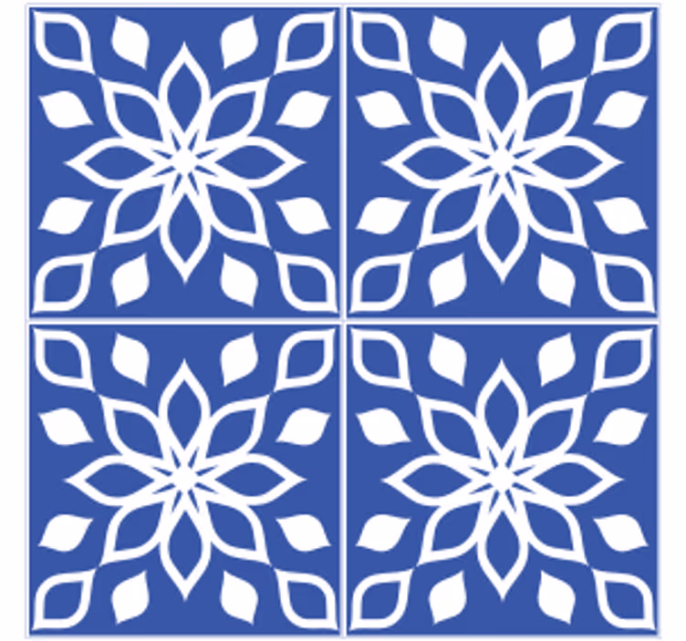 Tile coasters floral patterned square - TenStickers