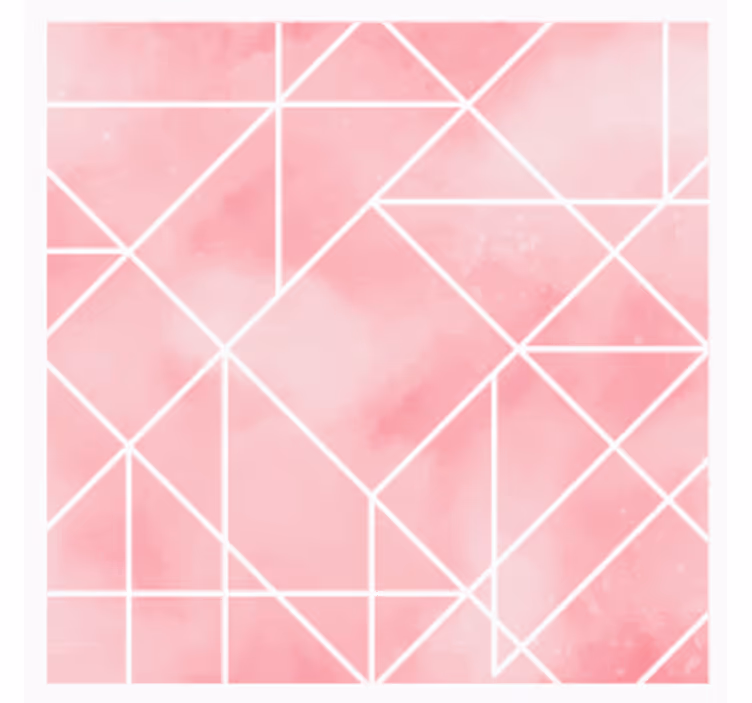 Coasters with geometric pink pattern - TenStickers