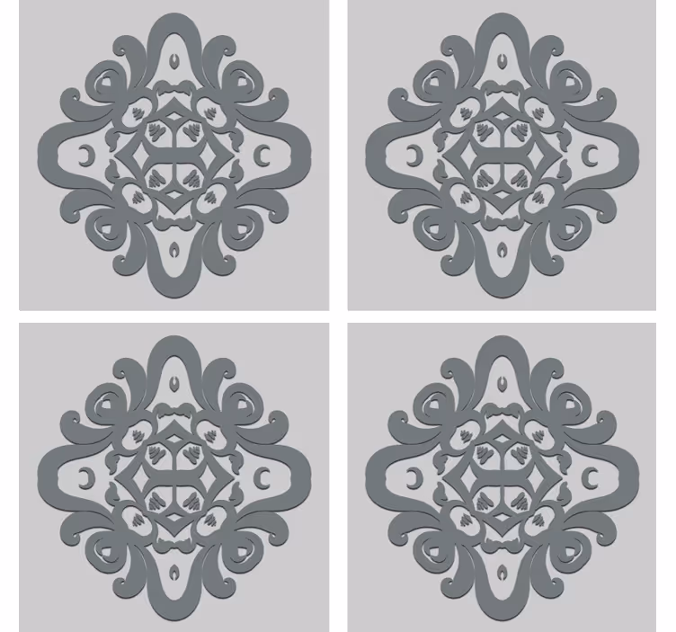 Coasters with detailed design patterns - TenStickers
