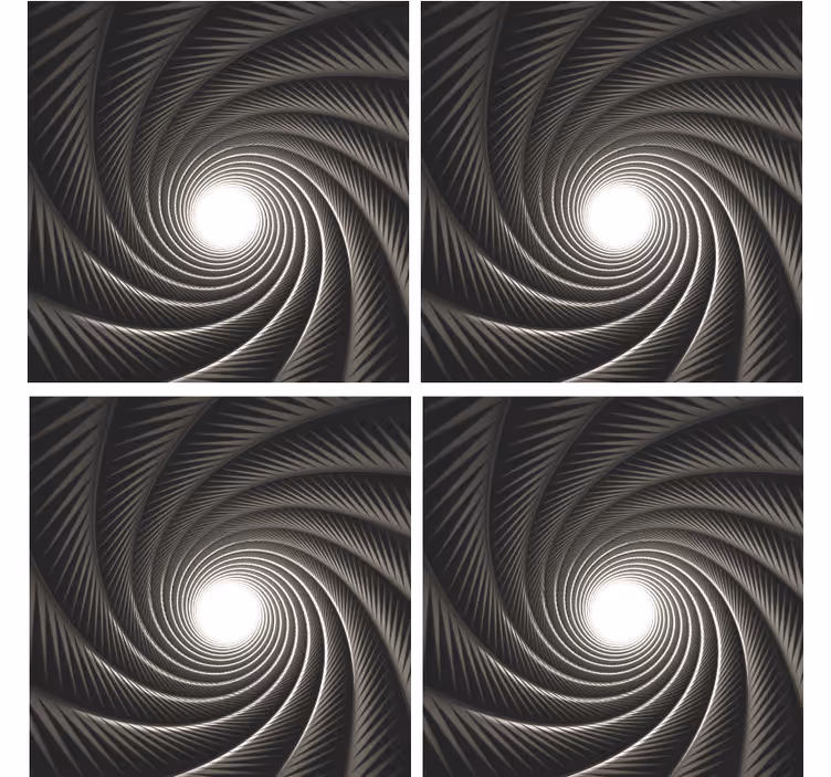 Coasters with fluid spiral design - TenStickers