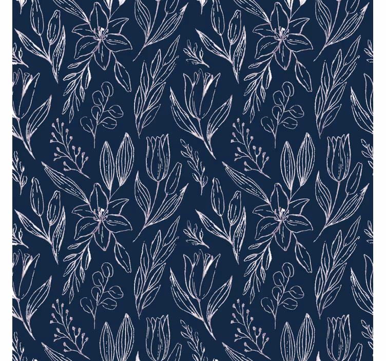 Coasters with floral pattern details - TenStickers