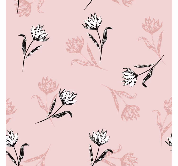 Coasters in soft hued floral pattern - TenStickers