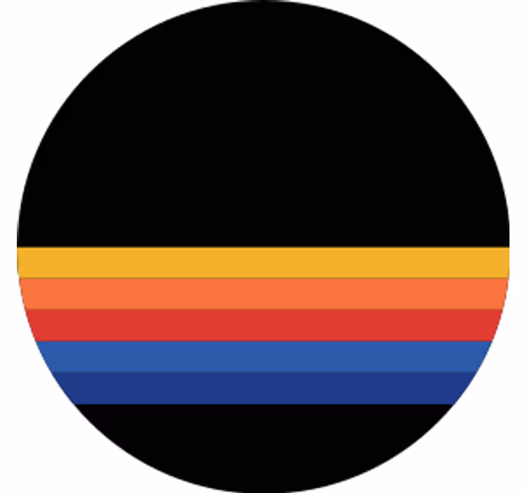 Coasters in colorful striped circular pattern - TenStickers