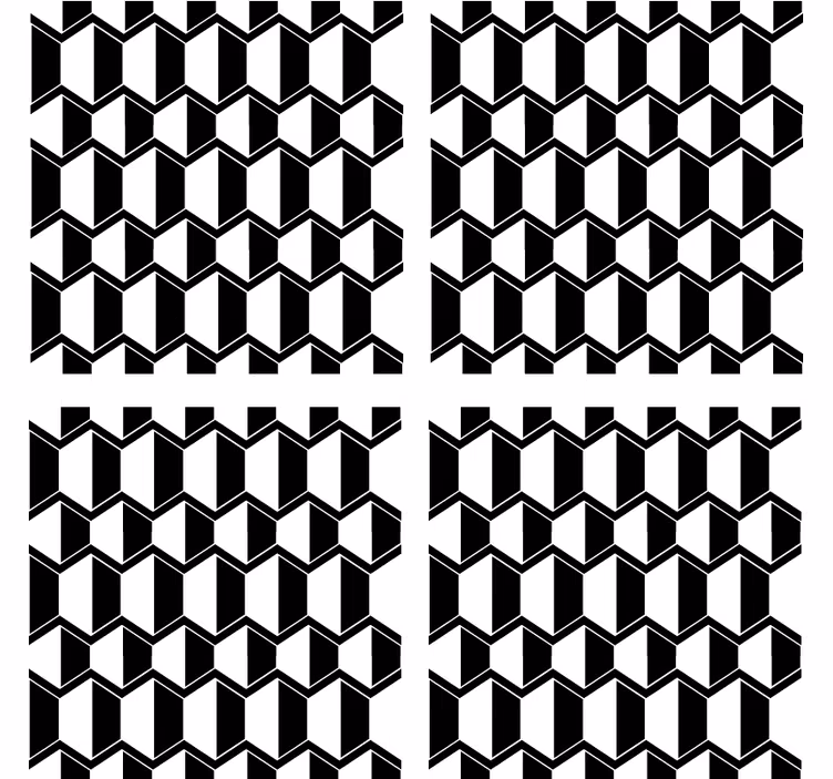 Coasters geometric black and white design - TenStickers