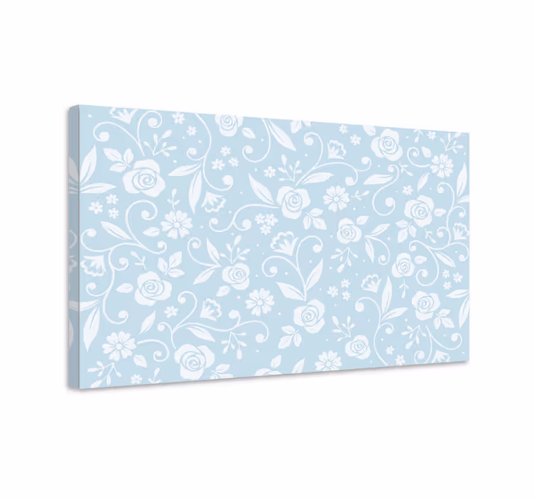 Blue canvas print blue flower decoration - TenStickers