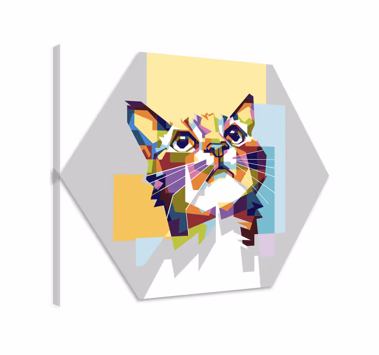 Cat wall art colorful cat hope - TenStickers