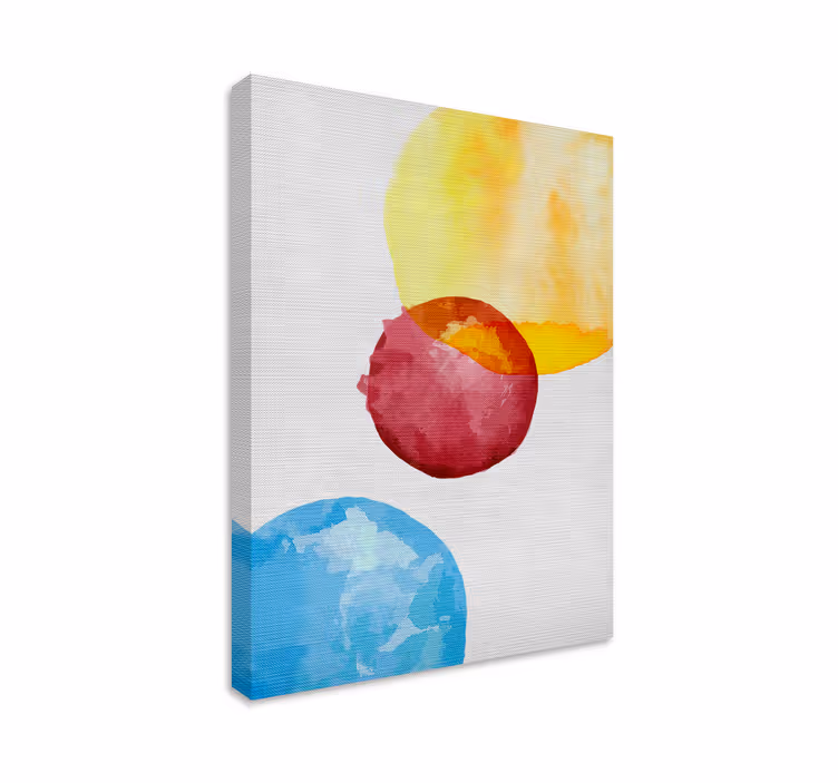 Vibrant Geometric Orbs abstract wall art  1 - TenStickers