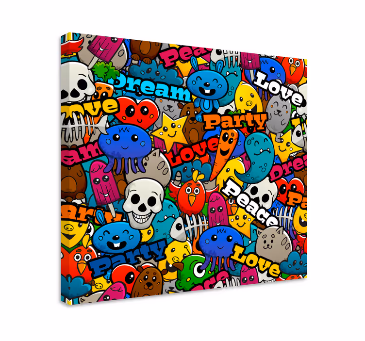 Urban Cartoon teen canvas prints - TenStickers
