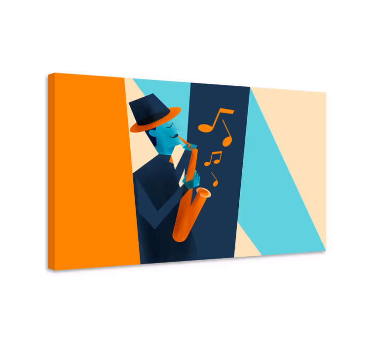 Jazz Saxophonist music canvas art - TenStickers