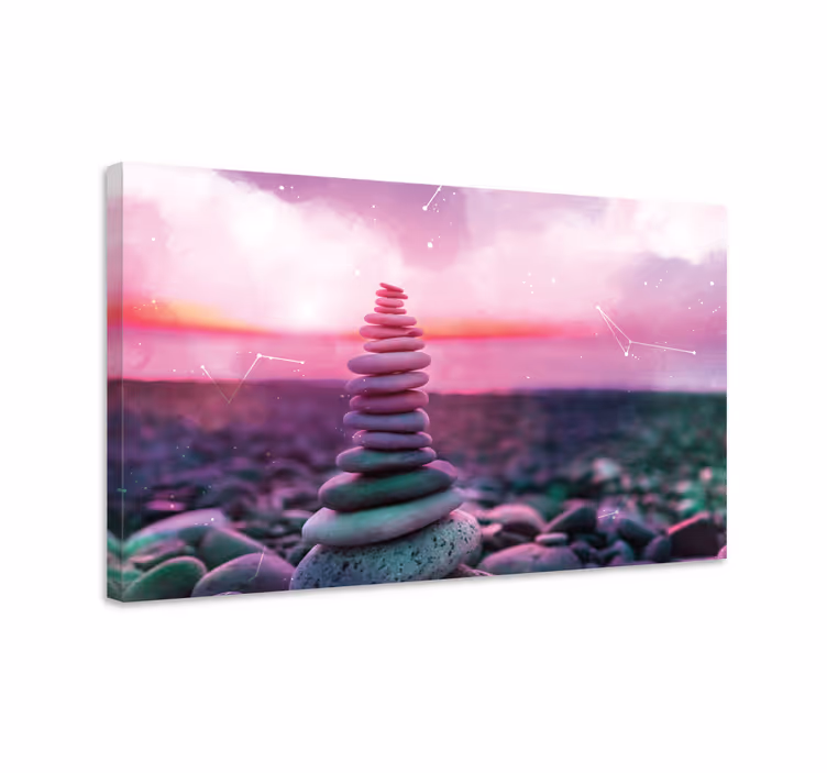 Zen stones  canvas art print - TenStickers