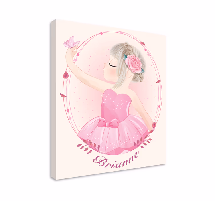 Dancers show theater with name canvas prints - TenStickers
