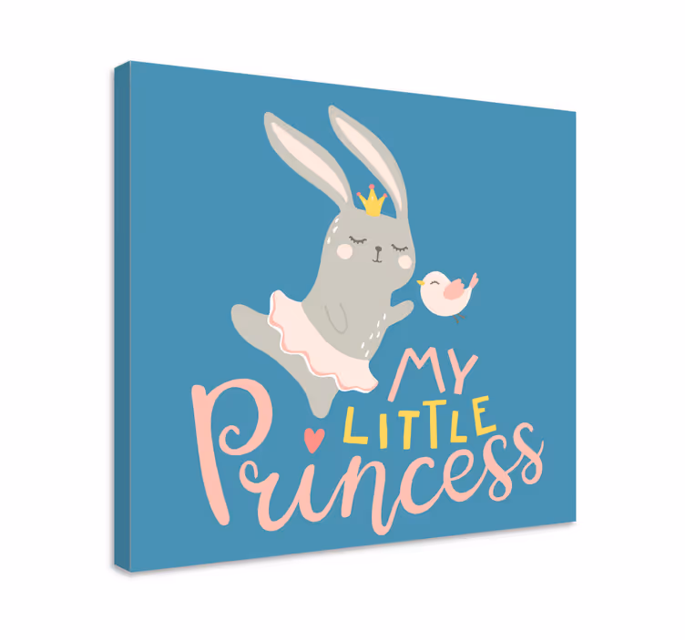 Stag canvas cute bunny princess - TenStickers