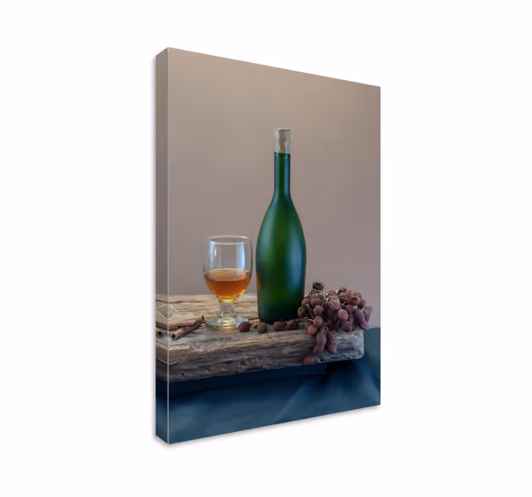Wine and cup fruit canvas - TenStickers