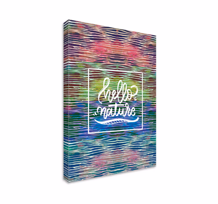 Hello nature quote canvas - TenStickers