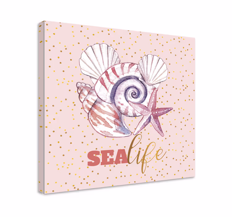 Sea life with text sea life canvas prints - TenStickers