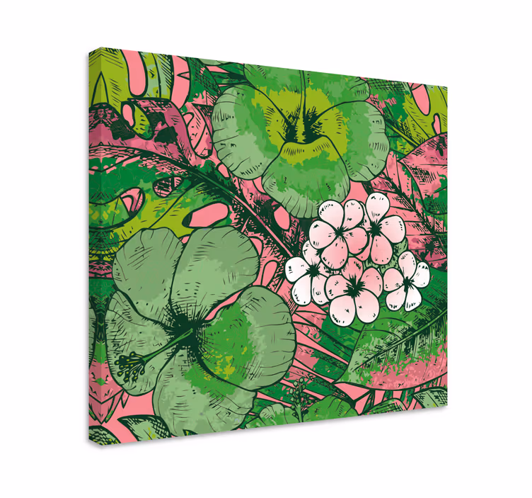 Flowers canvas botanical floral design - TenStickers