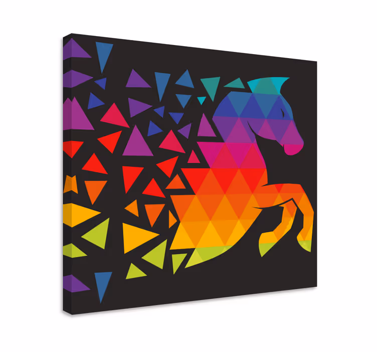 Horse wall art colorful geometric horse - TenStickers