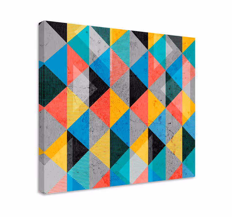 DYNAMIC DIAMOND PATTERN geometric canvas - TenStickers