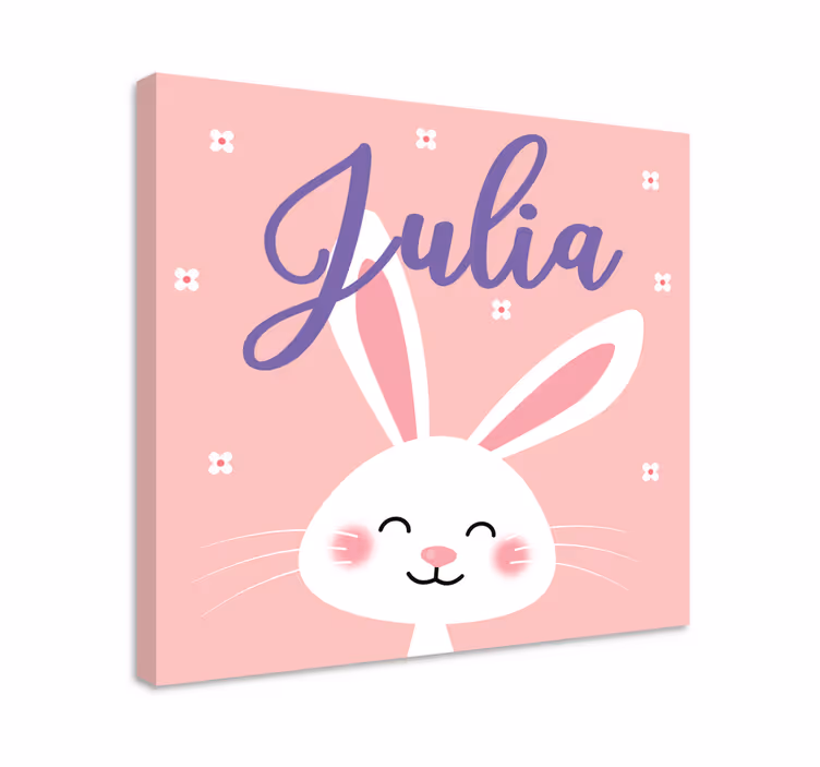 Cocktail canvas joyful bunny design - TenStickers