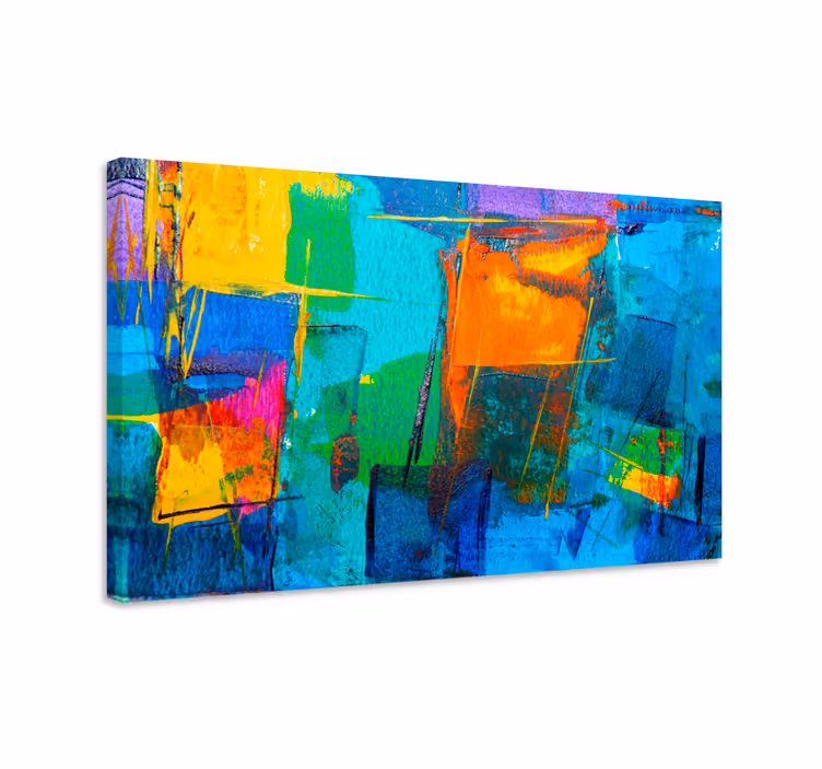 Abstract wall art 1 colorful geometric designs - TenStickers