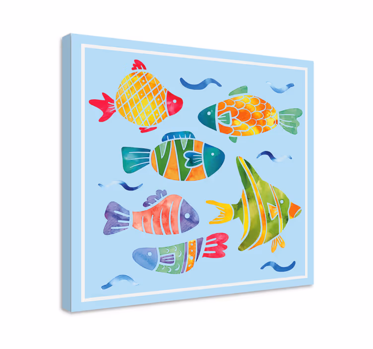 Fish canvas vibrant underwater world - TenStickers