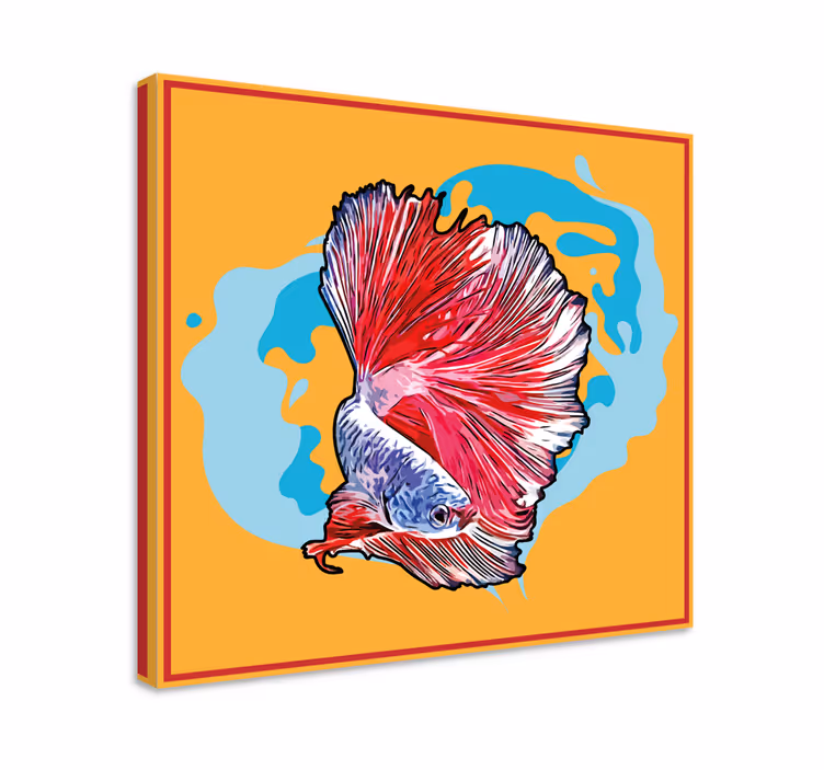 Fish canvas of lively betta fish - TenStickers