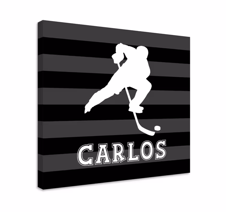 Personalized Ice Hockey canvas - TenStickers