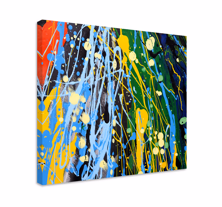 Abstract wall art 1 bright color explosions - TenStickers