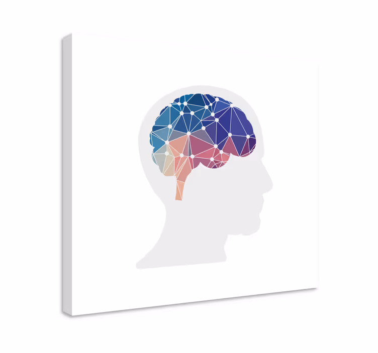 Quote canvas of brain network connections - TenStickers