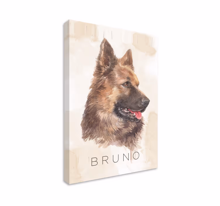 Dog wall art german shepherd portrait print - TenStickers
