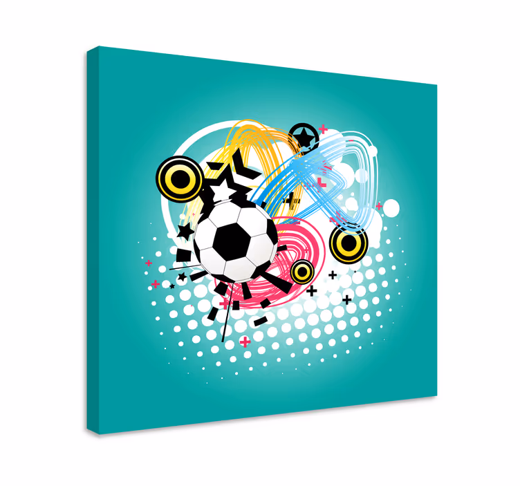 Sports canvas art soccer ball in action - TenStickers