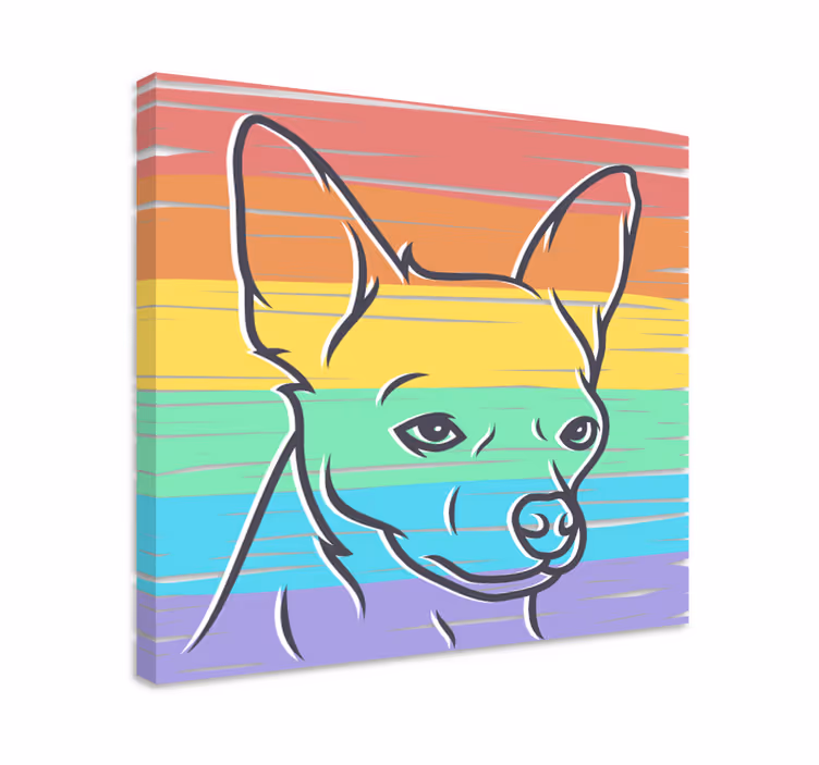 Dog wall art stylized dog portrait - TenStickers