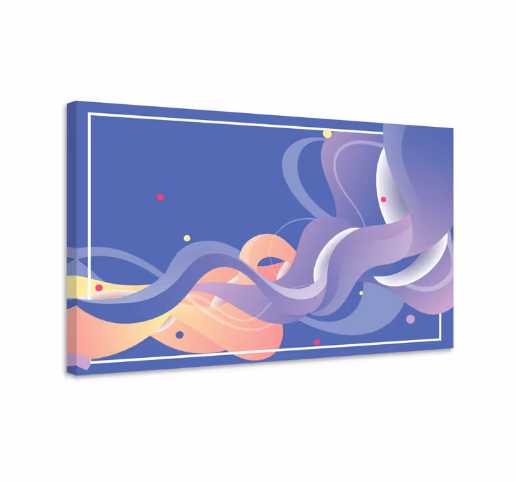 Modern canvas art flowing abstract forms - TenStickers