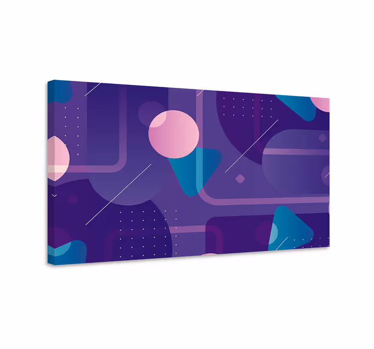 Geometric canvas with abstract shapes design - TenStickers