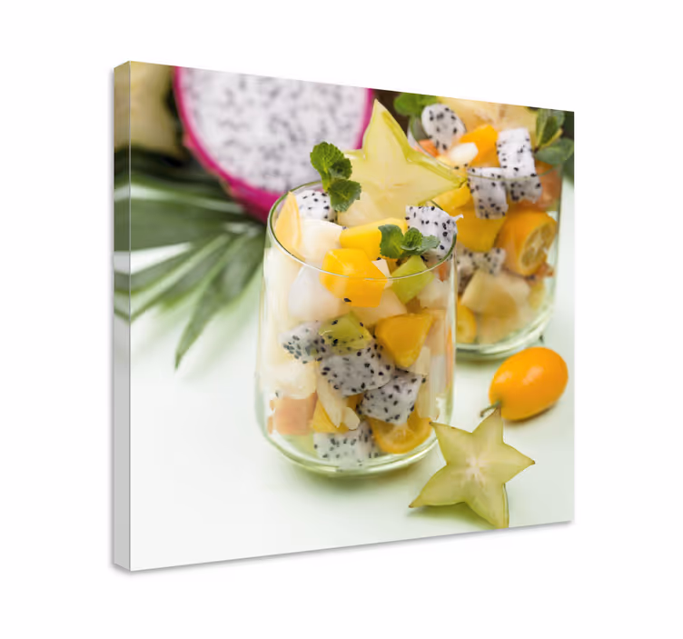 Mango and green glasses  fruit canvas - TenStickers
